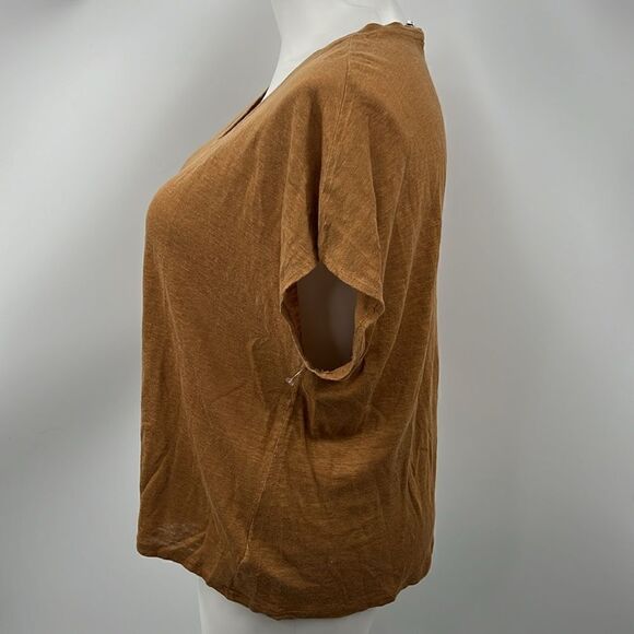 Rachel Zoe linen XL T-shirt copper - Picture 3 of 4